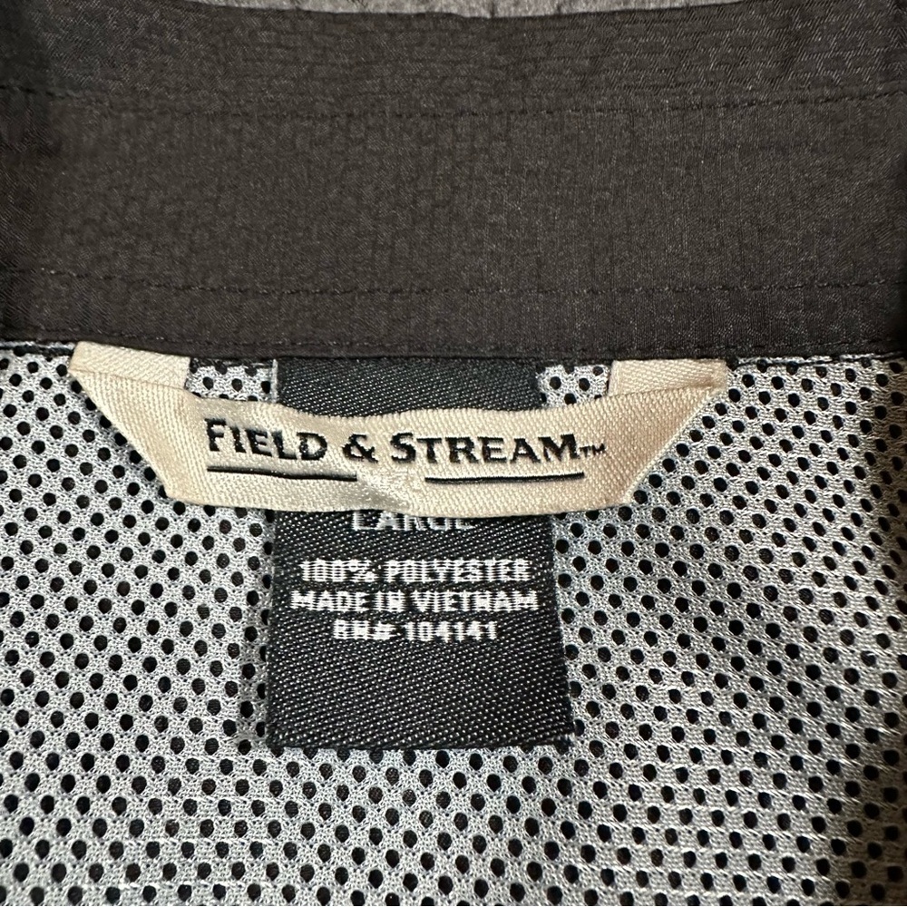Field And Stream Fishing Shirt Mens Large Black Short Sleeve Vented Outdoor - Picture 3 of 7